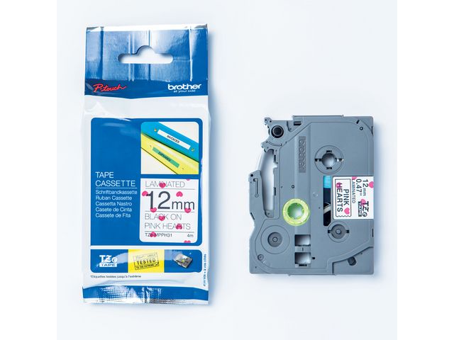 Tape BROTHER TZEMPPH31 12mm svart på r