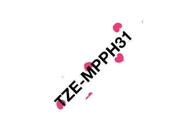 Tape BROTHER TZEMPPH31 12mm svart på r