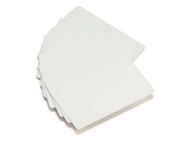 Plastkort ZEBRA PVC White Cards 500/fp