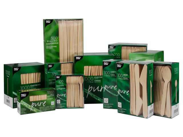 Tandpetare PURE Trä rund 8cm 100/fp