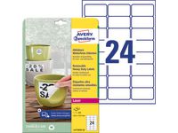 Etikett AVERY Slitst 63,5x33,9mm 480/fp