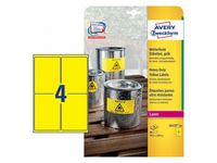 Etikett AVERY Slit. gul 99,1x139mm 80/fp