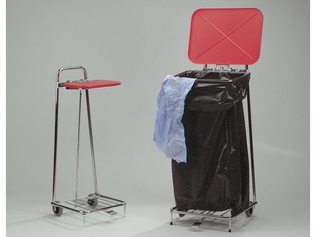 Säckvagn lock/pedal 60L krom