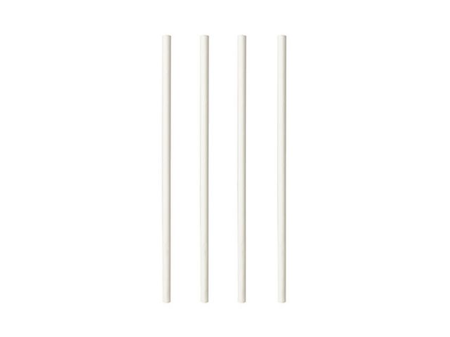 Sugrör PURE papper 6mmx20cm vit 100/fp