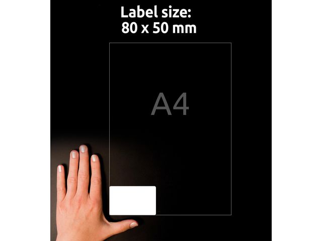 Namnskylt AVERY 80x50mm 200/fp