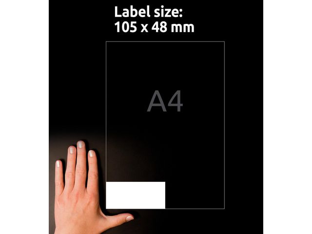 Etikett AVERY 105x48mm 1200/fp