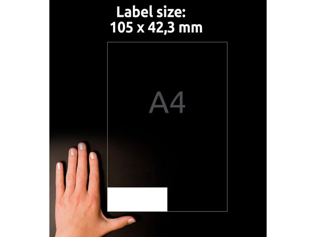 Etikett AVERY 105x42,3mm 1400/fp