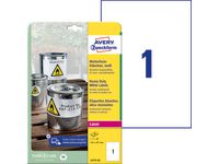 Etikett AVERY Slitst. 210x297mm 20/fp