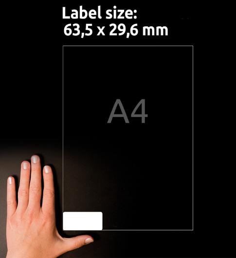 Namnskylt AVERY 63,5x29,6mm 540/fp