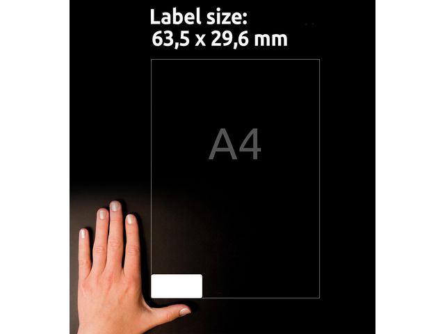 Namnskylt AVERY 63,5x29,6mm 540/fp