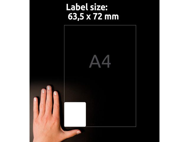 Etikett AVERY UG 63,5x72mm 1200/fp
