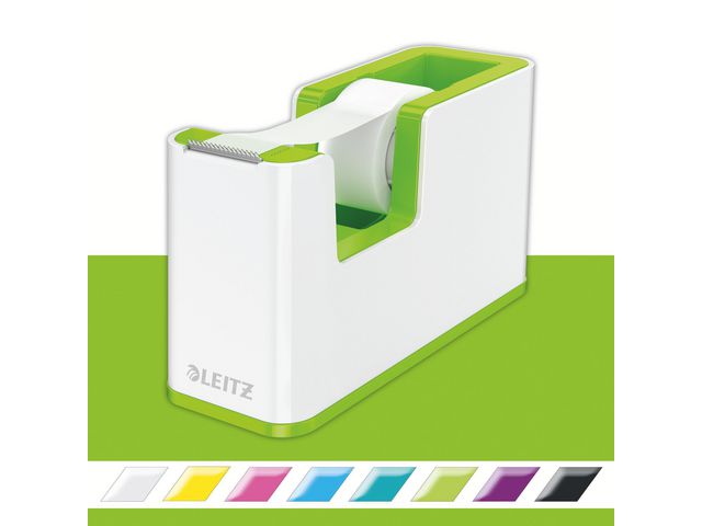 Tejpdispenser m tejp WOW vit/grön