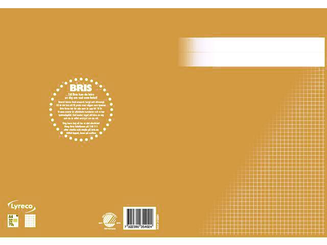 Räknehäfte A4 rutat 5x5mm orange