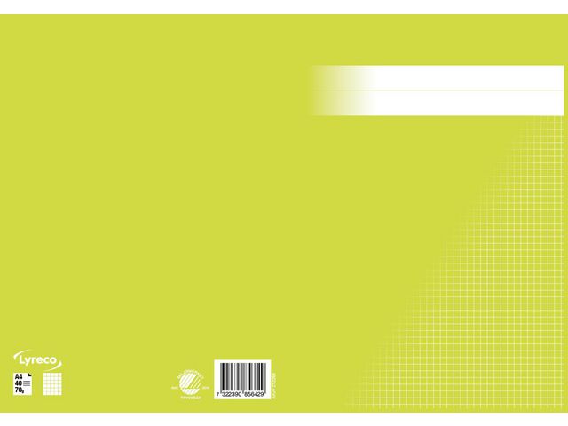 Räknehäfte A4 rutat 5x5mm ljusgrön