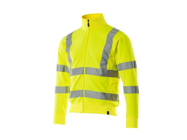 Sweatshirt Med Blixtlås Hi-Vis Gul M