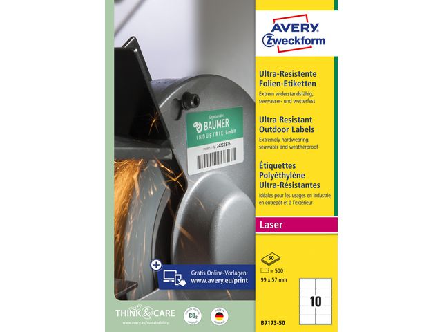 Etikett AVERY Stretch 99x57mm 500/fp