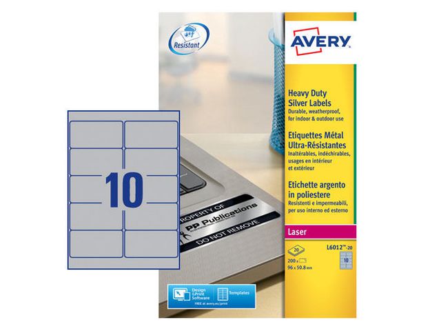 Etikett AVERY Slitst. 96x508mm 200/fp