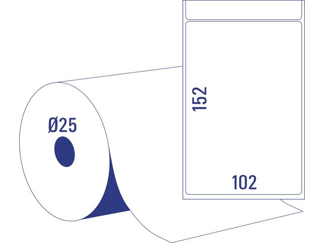 Termoetikett AVERY 102x152mm 950/rl