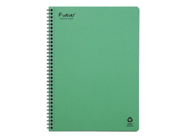 Anteckningsblock FOREVER A4 grön rutat