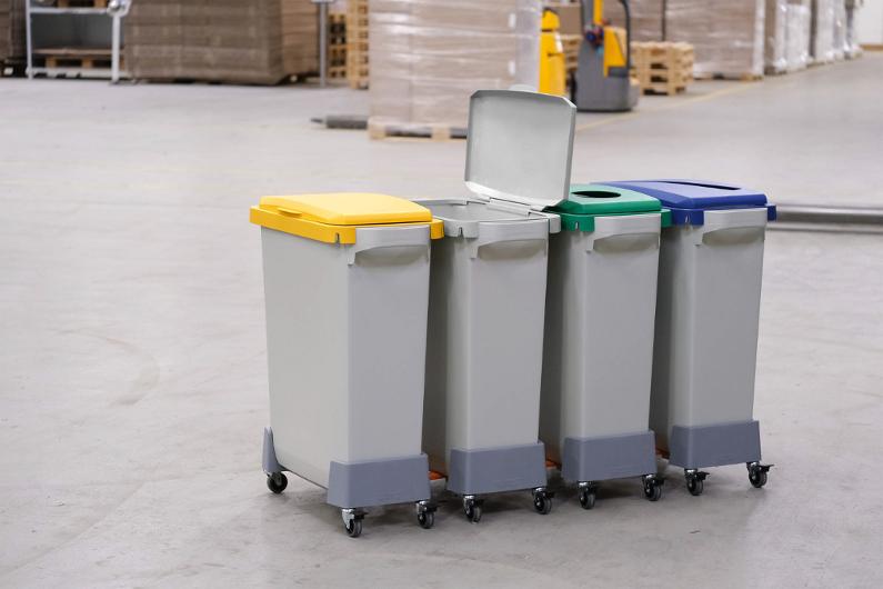 Lock DURABIN med öppning 60L grå