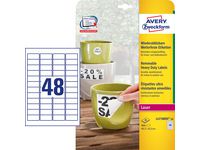 Etikett AVERY Slitst. 45,7x21,2mm 960/fp