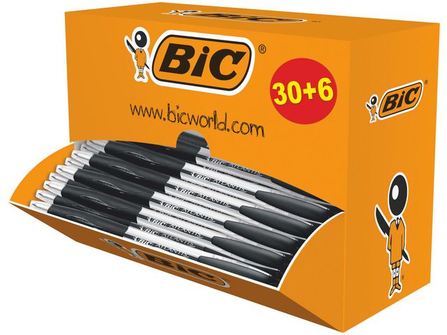 Kulpenna BIC Atlantis Värdep svart 36/fp