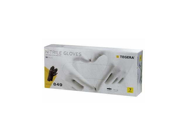 Nitrilhandske TEGERA 849 svart 9 50/fp