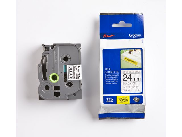 Tape BROTHER TZES151 24mm svart på klar