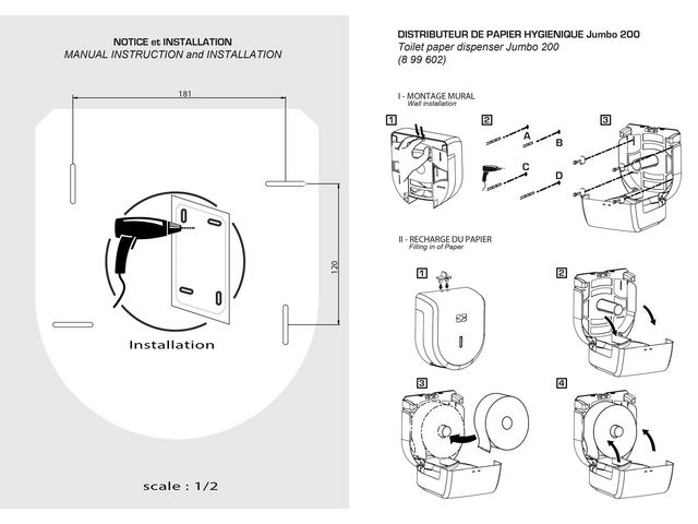Dispenser LYRECO Jumbo 200 vit