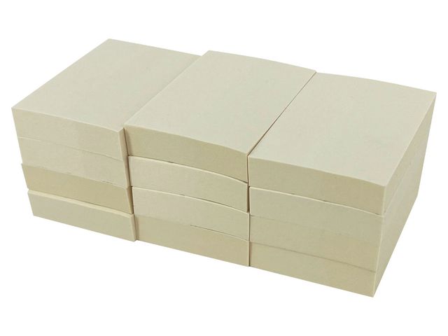 Notes LYRECO recycled 50x40mm gul 12/fp