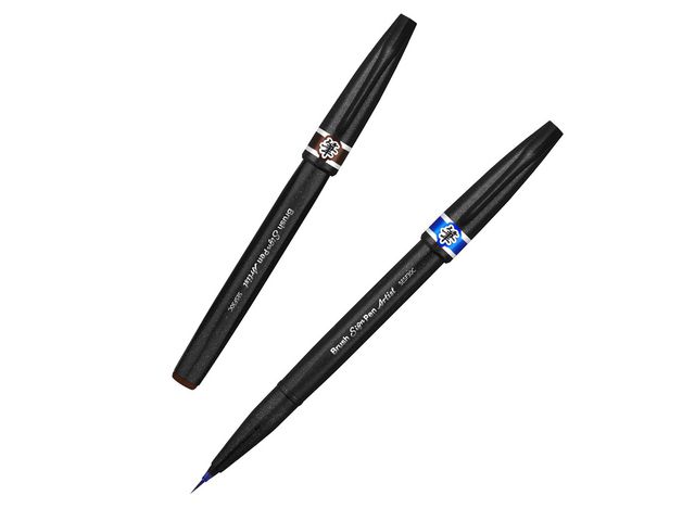 Penselpenna PENTEL Sign Pen Artist blå