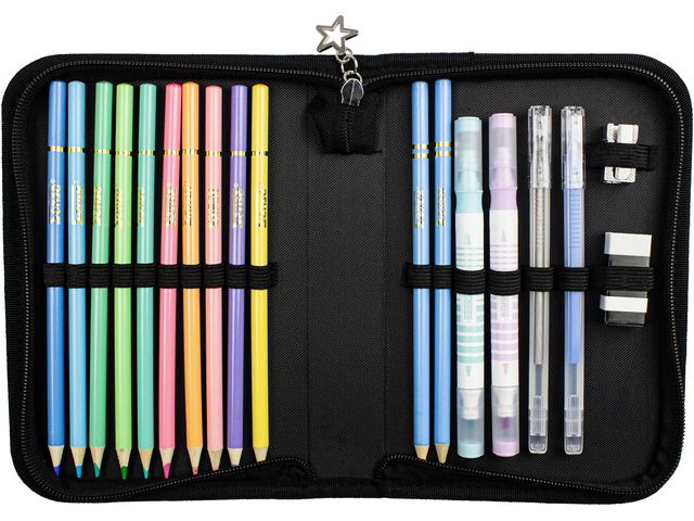 Pennfodral SENSE Randigt fyllt