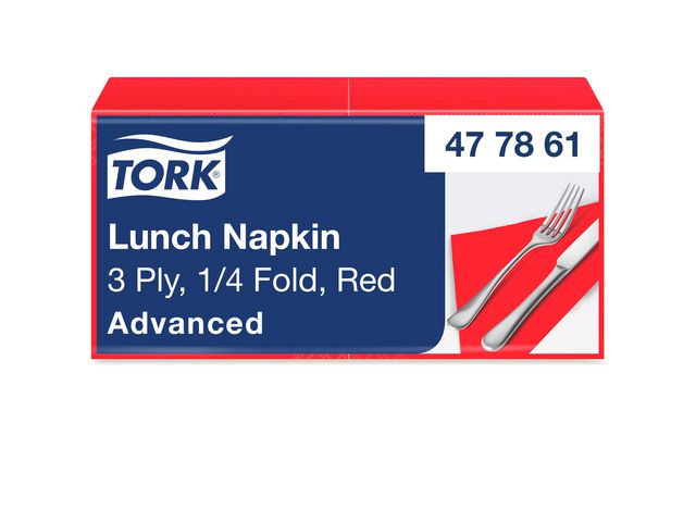 Servett TORK Lunch 3-lags röd 150/fp