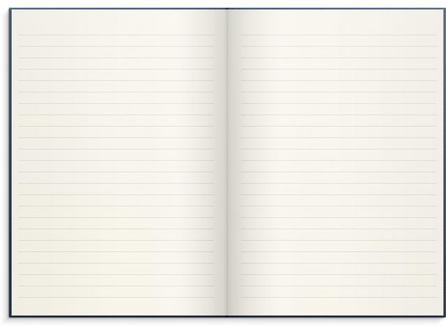 Ant.bok BURDE A5 textil linj mörkblå