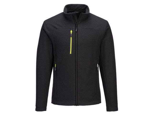 Fleecetröja text zip PW EV480 svart S