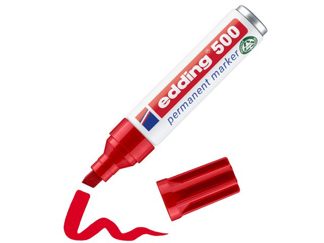 Märkpenna EDDING permanent 500 röd