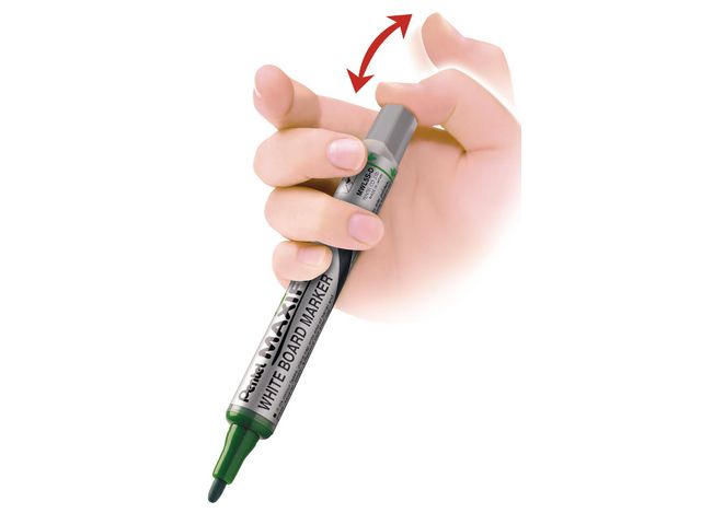 Whiteboardpenna PENTEL Maxiflo rund sv