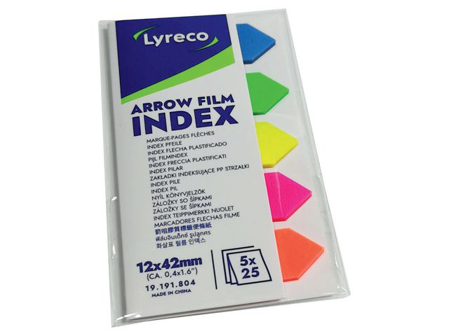 Indexfilm LYRECO 12x42mm 5 färg 125/fp
