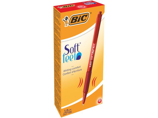 Kulpenna BIC Soft Feel Clic 1,0 röd