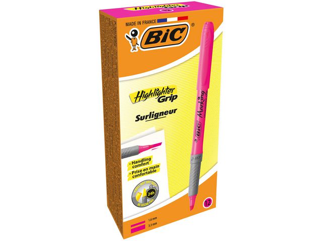 Överstrykningspenna BIC Grip Rosa