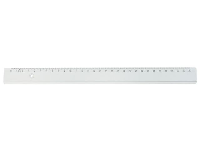 Linjal 20 cm cm/mm-gradering plast 10/fp