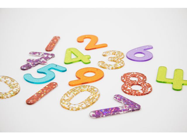 Sensoriska siffror glitter 14/fp