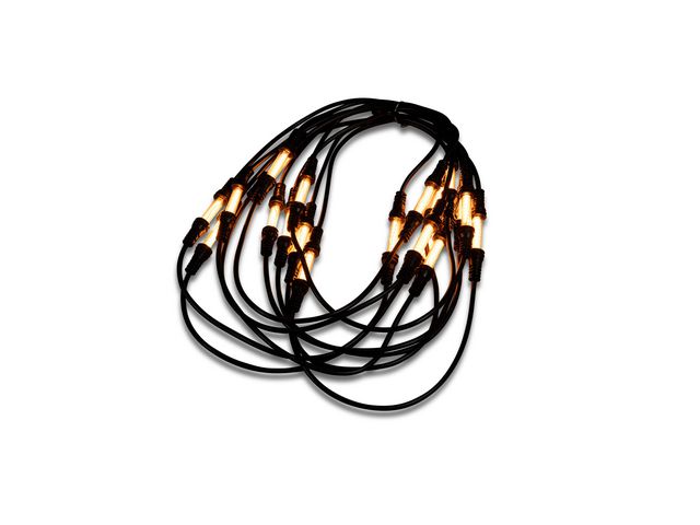 Ljusslinga 30 amber LED 9,57m svart