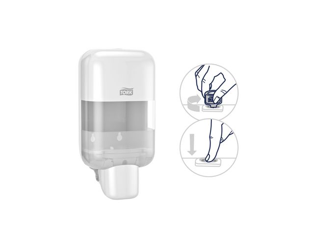 Dispenser TORK S5 tvål/handspr Mini vit