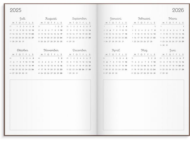 Kalender 25/26 Doodle inbunden