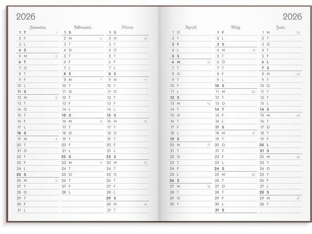 Kalender 25/26 Doodle inbunden