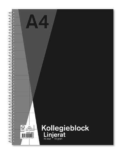 Kollegieblock SOL A4 70g 70 blad linj.