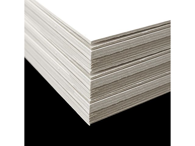 Målarkartong naturvit 560gr 30x30cm 40st