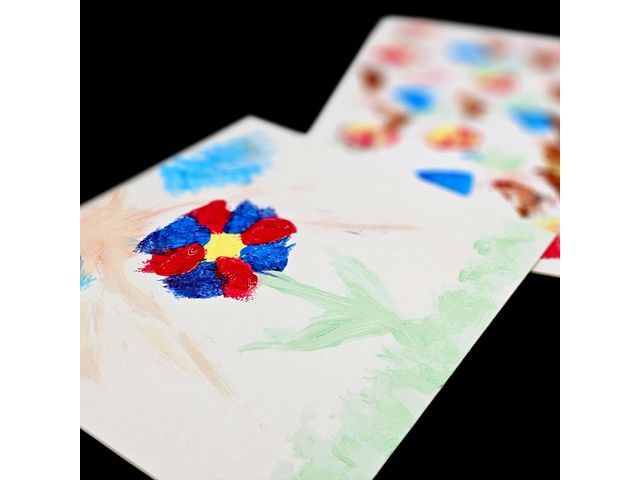 Målarkartong naturvit 560gr 30x30cm 40st