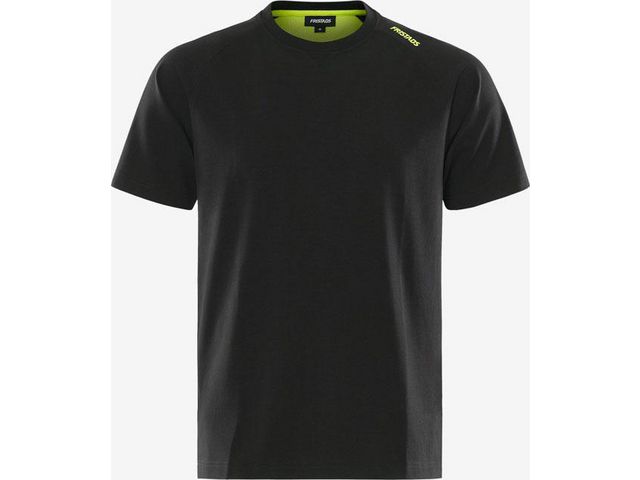 T-shirt heavy FRISTAD 7553 3XL svart/gul